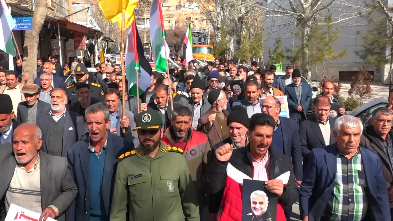 راهپیمایی شکرانه پیروزی  مردم غزه در سراسر استان