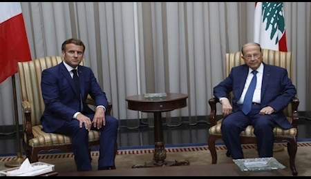 مکرون و میشل عون