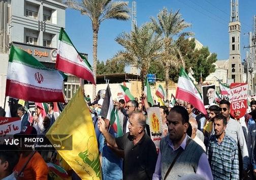 راهپیمایی هرمزگانی ها در حمایت از مردم غزه