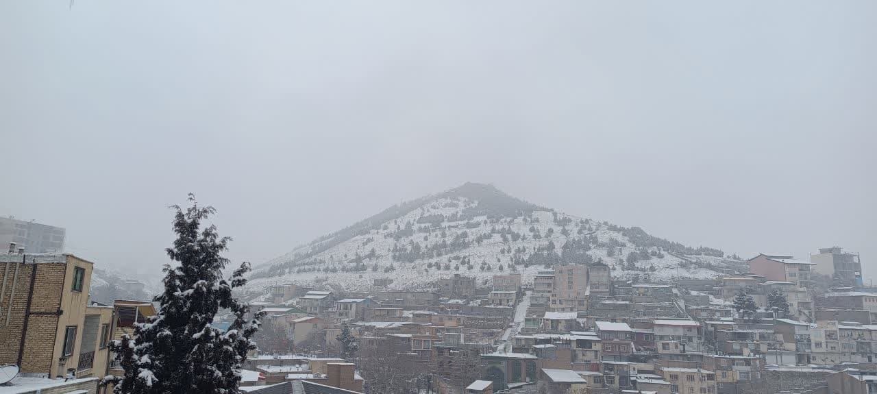 سفیدپوش شدن رودهن با برف زیبای زمستانی