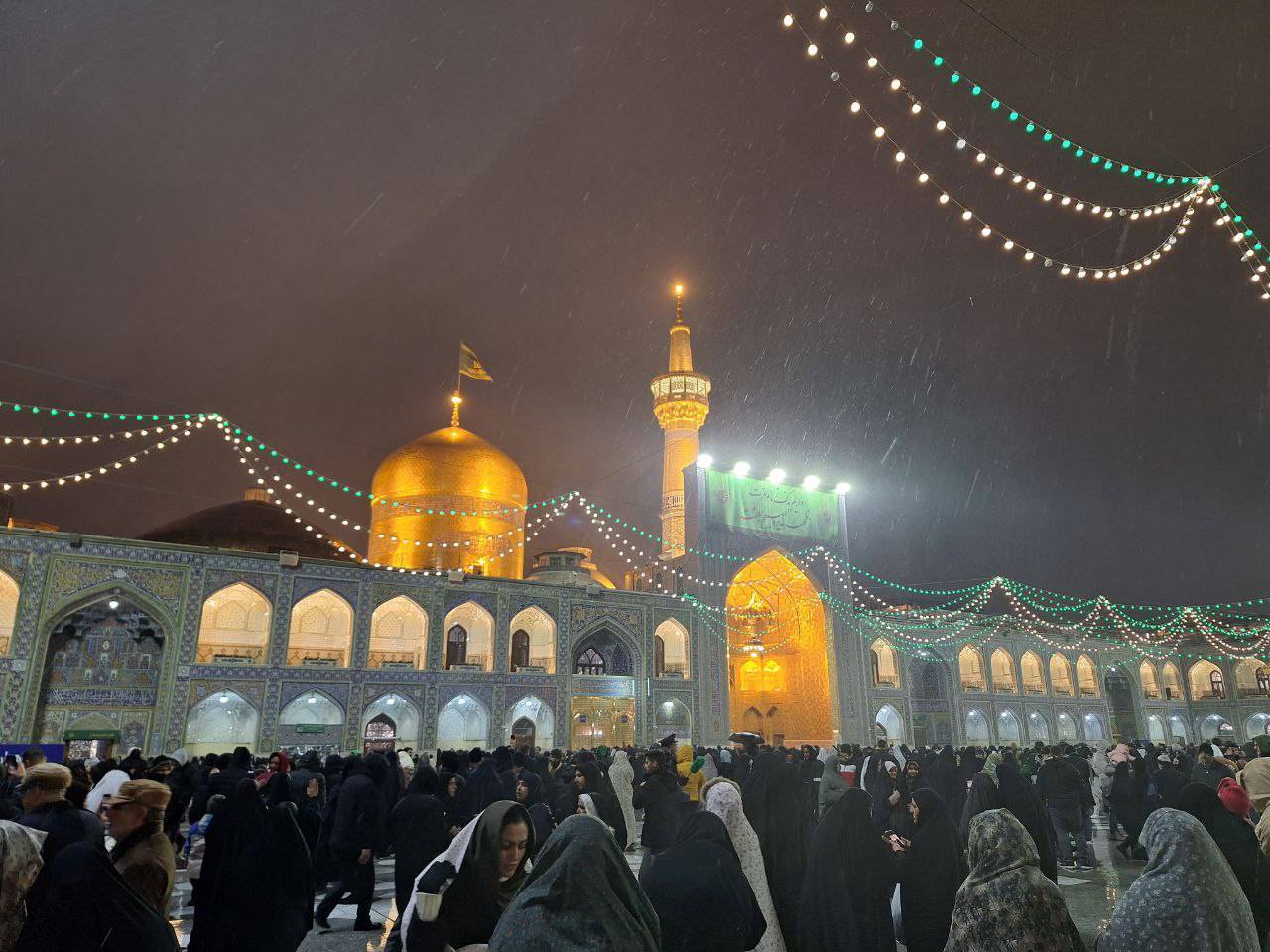 هوای برفی مشهد مقدس به مناسبت مبعث