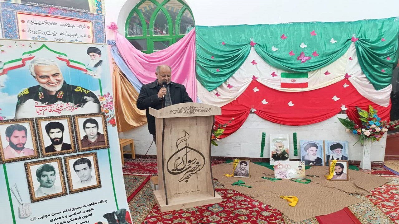 مراسم گرامیداشت یوم الله ۲۲ بهمن در روستای ملوند عشق آباد + عکس