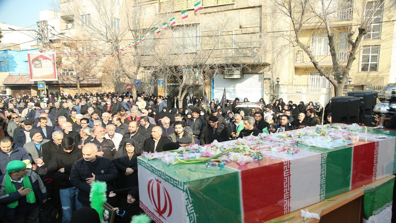 تشییع پیکر شهید خانه عنقا در تهران