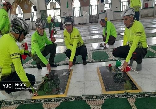 رکاب زنی ۲۰ جانباز دفاع مقدس از بندرعباس تا شلمچه