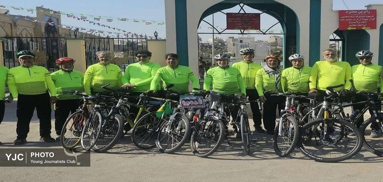 رکاب زنی ۲۰ جانباز دفاع مقدس از بندرعباس تا شلمچه + عکس