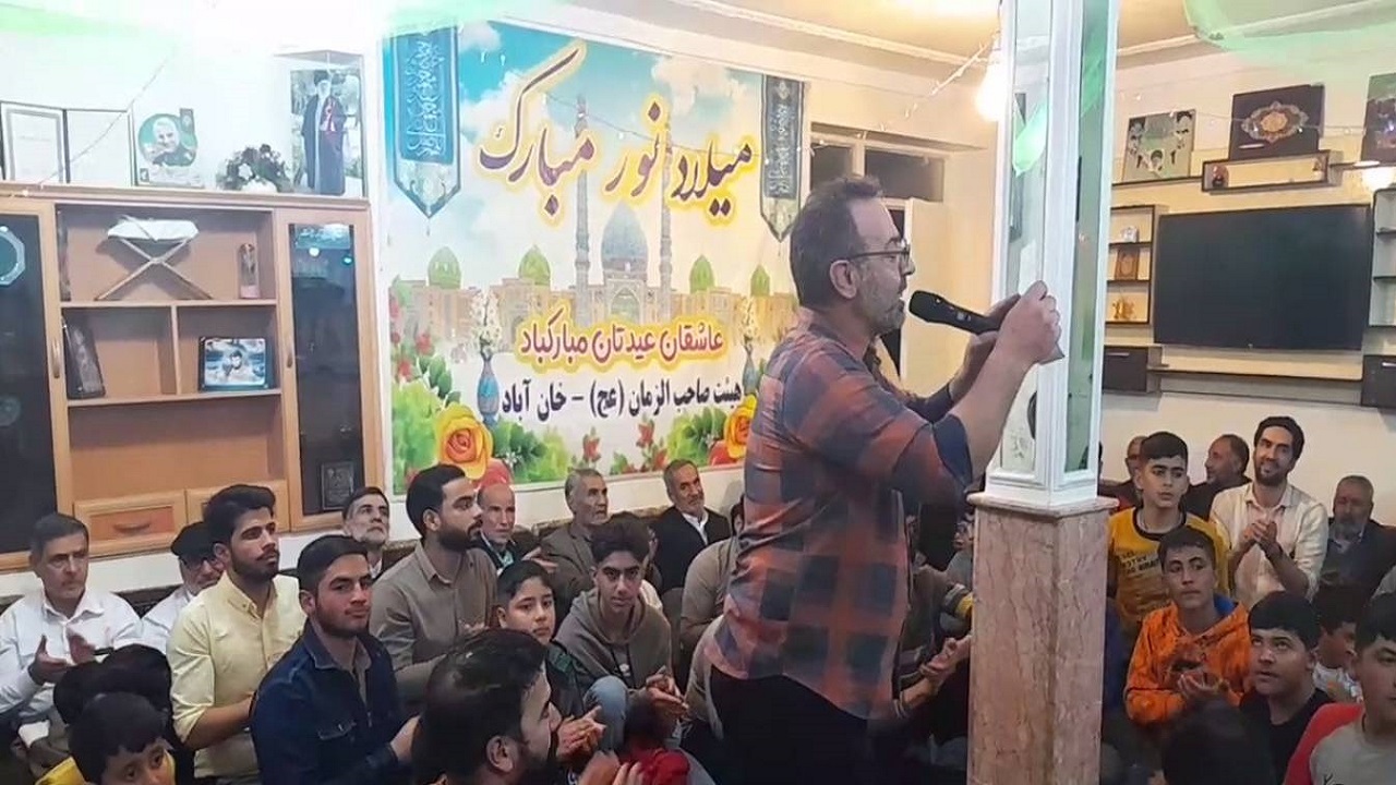 شادمانی اهالی روستای خان آباد کبودرآهنگ در شب میلاد حضرت ابوالغضل العباس(ع) + فیلم