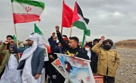 حضور مردم مرزنشین خراسان جنوبی در راهپیمایی ۲۲ بهمن