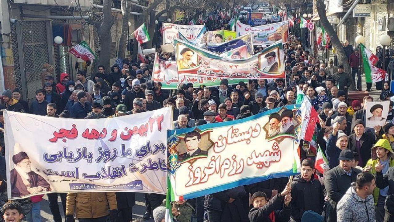 برگزاری راهپیمایی ۲۲ بهمن در آذربایجان شرقی