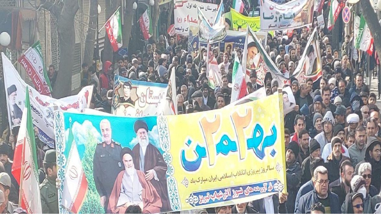برگزاری راهپیمایی ۲۲ بهمن در آذربایجان شرقی