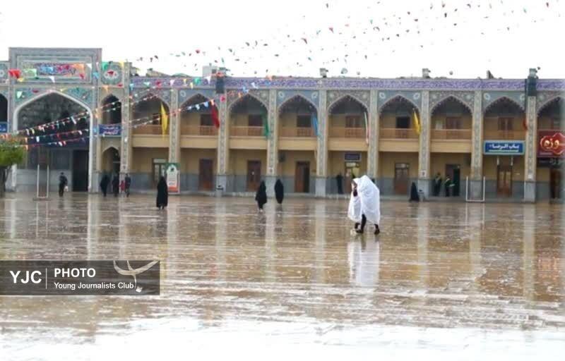 باران انتظار در سومین حرم اهل بیت (ع) + فیلم