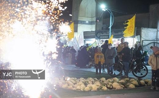 دسته شادی کاروان منتظران ظهور در  دارالعباده یزد +تصویر
