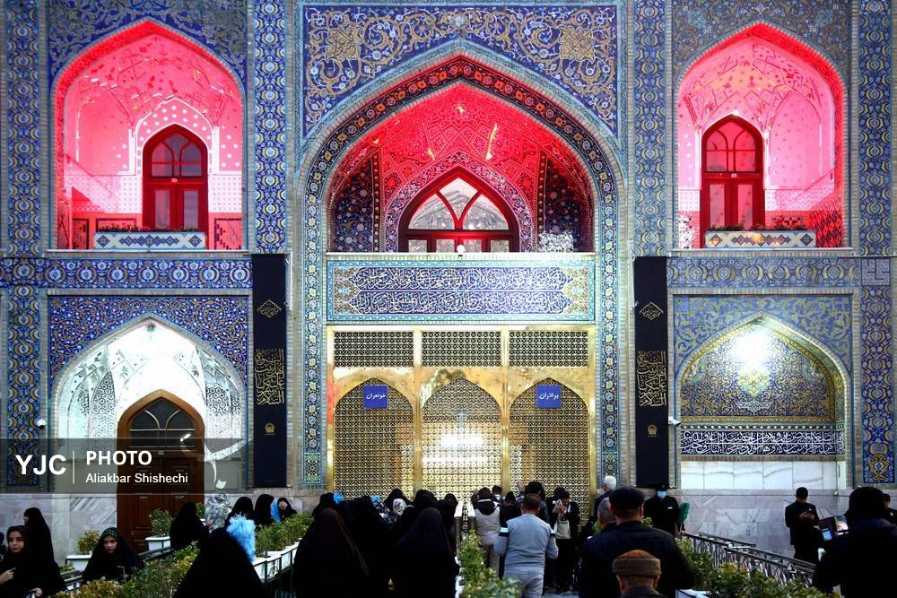 شب شهادت امام کاظم(ع) در حرم مطهر رضوی + تصاویر