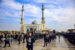عزاداری خادمان حرم حضرت معصومه (س) در سوگ امام کاظم (ع)