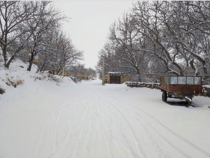 بارش برفد در روستای توآباد