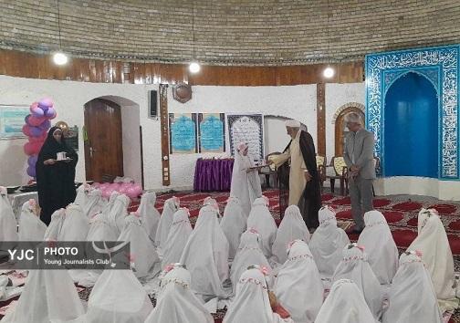 برگزاری جشن تکلیف دانش آموزان دختر در نماز خانه صداوسیمای خلیج فارس+عکس