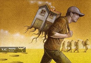 کاریکاتور روز / عملکرد شرم آور اتحادیه اروپا و آمریکا، در مورد مهاجران و پناهجویان