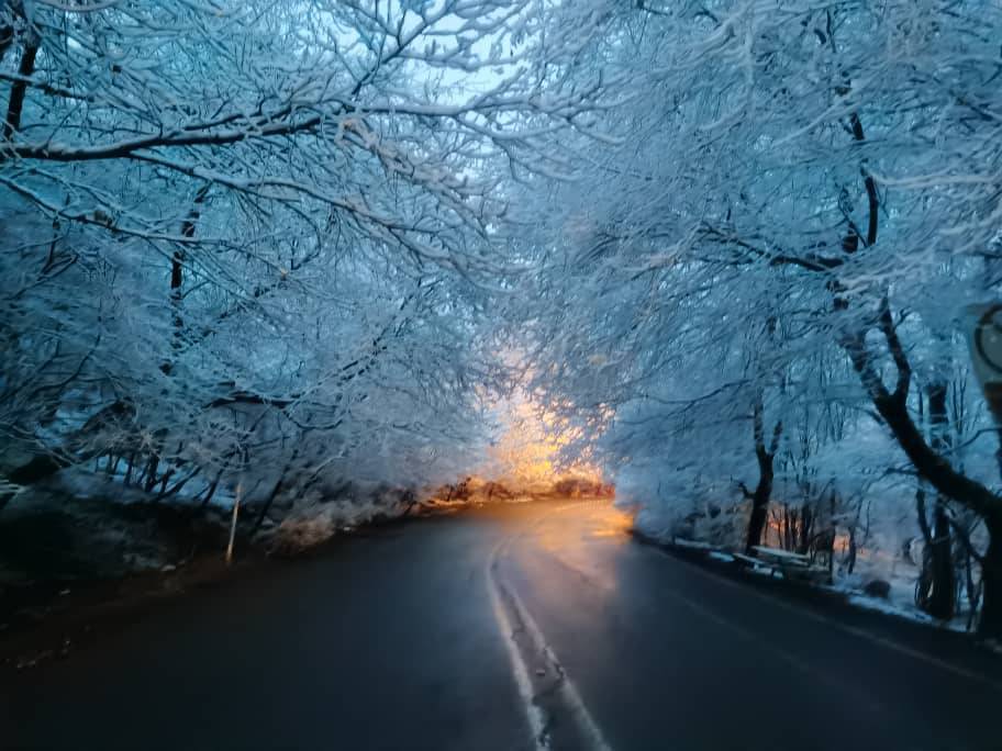 منظره برفی روستای النگدره