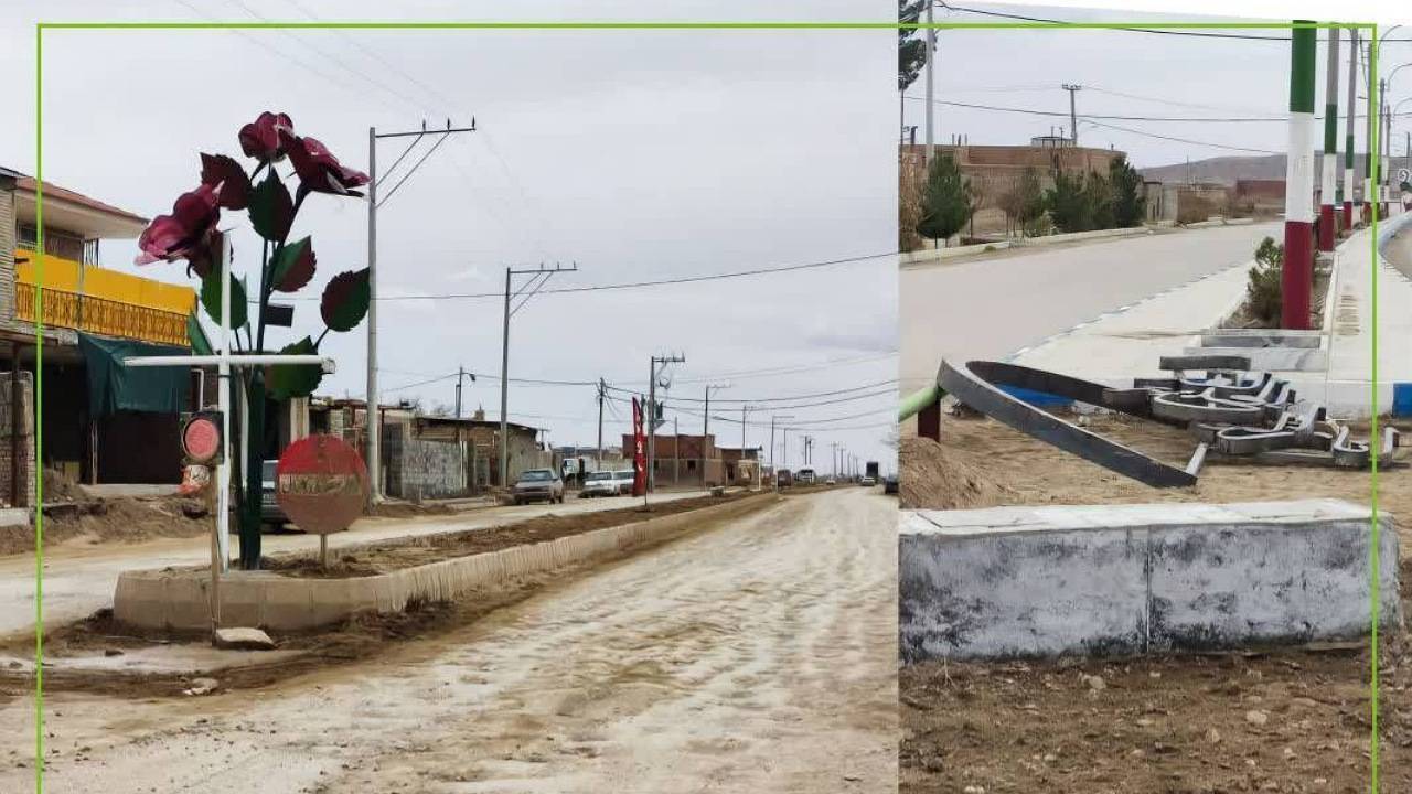 نصب ۹ اِلِمان شهری ویژه رمضان و نوروز در یزدان&zwnj;شهرِ زرند