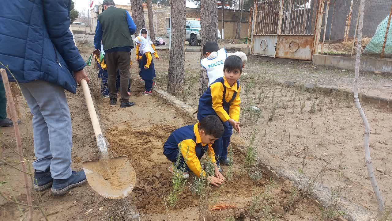 کاشت نهال توسط کودکان و نو نهالان صالح آبادی