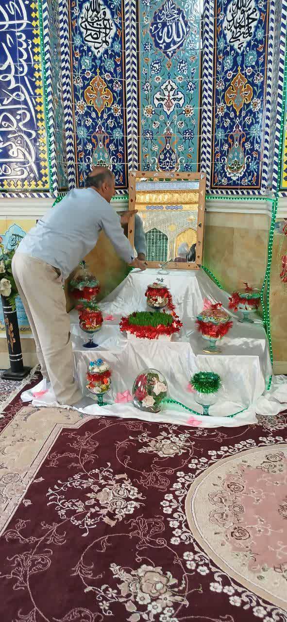 چیدن سفره هفت سین در امامزاده بابا ولی(ع)