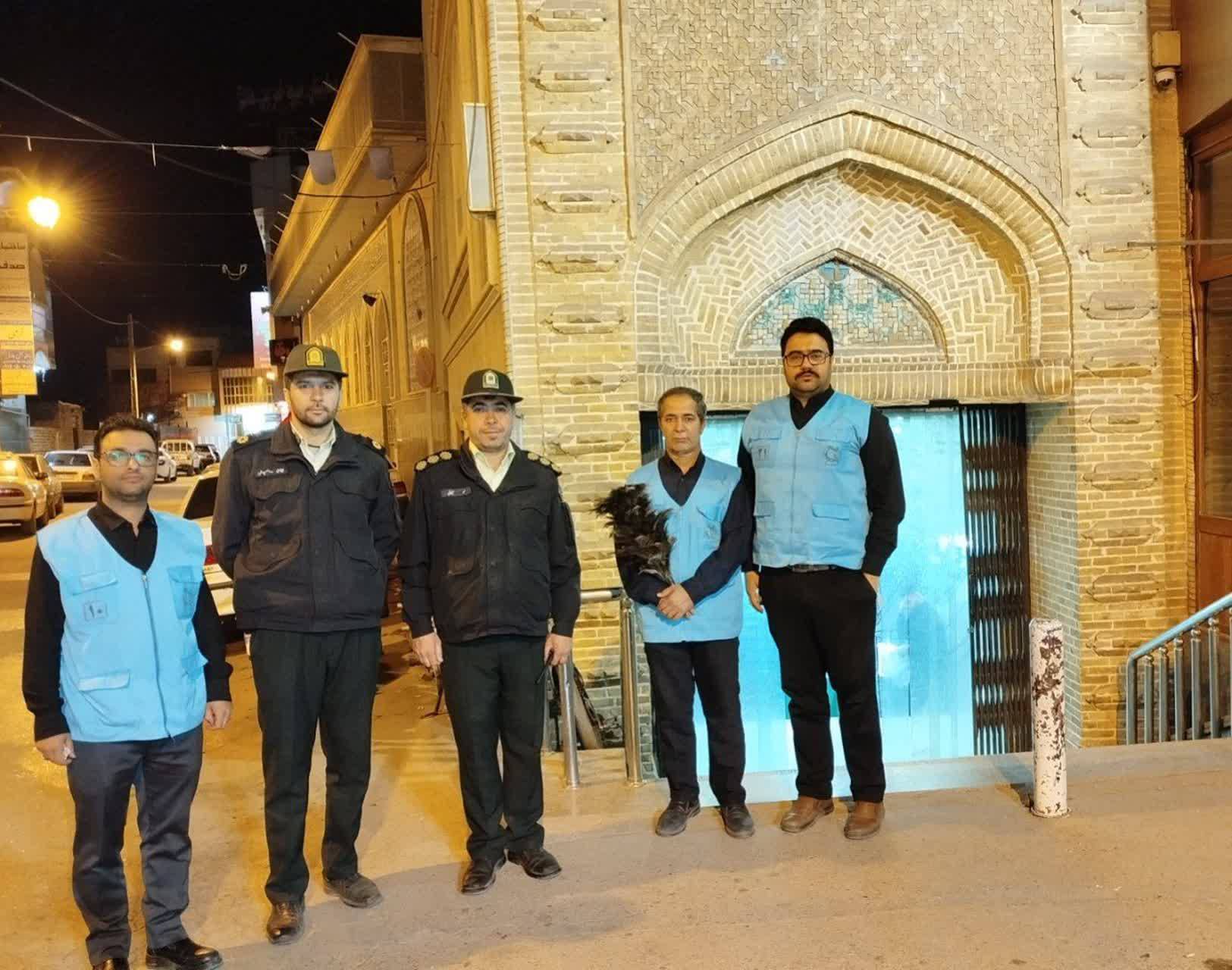 حضور نیروهای انتظامی جهت تامین امنیت در شب های قدر