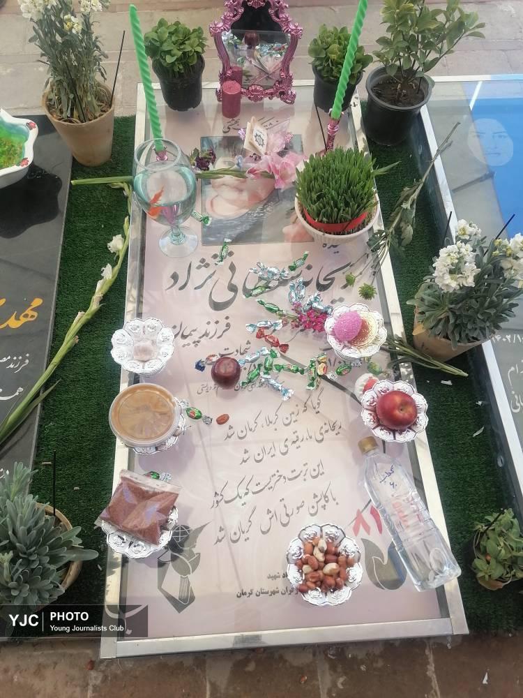 تحویل سال در گلزار شهدای کرمان