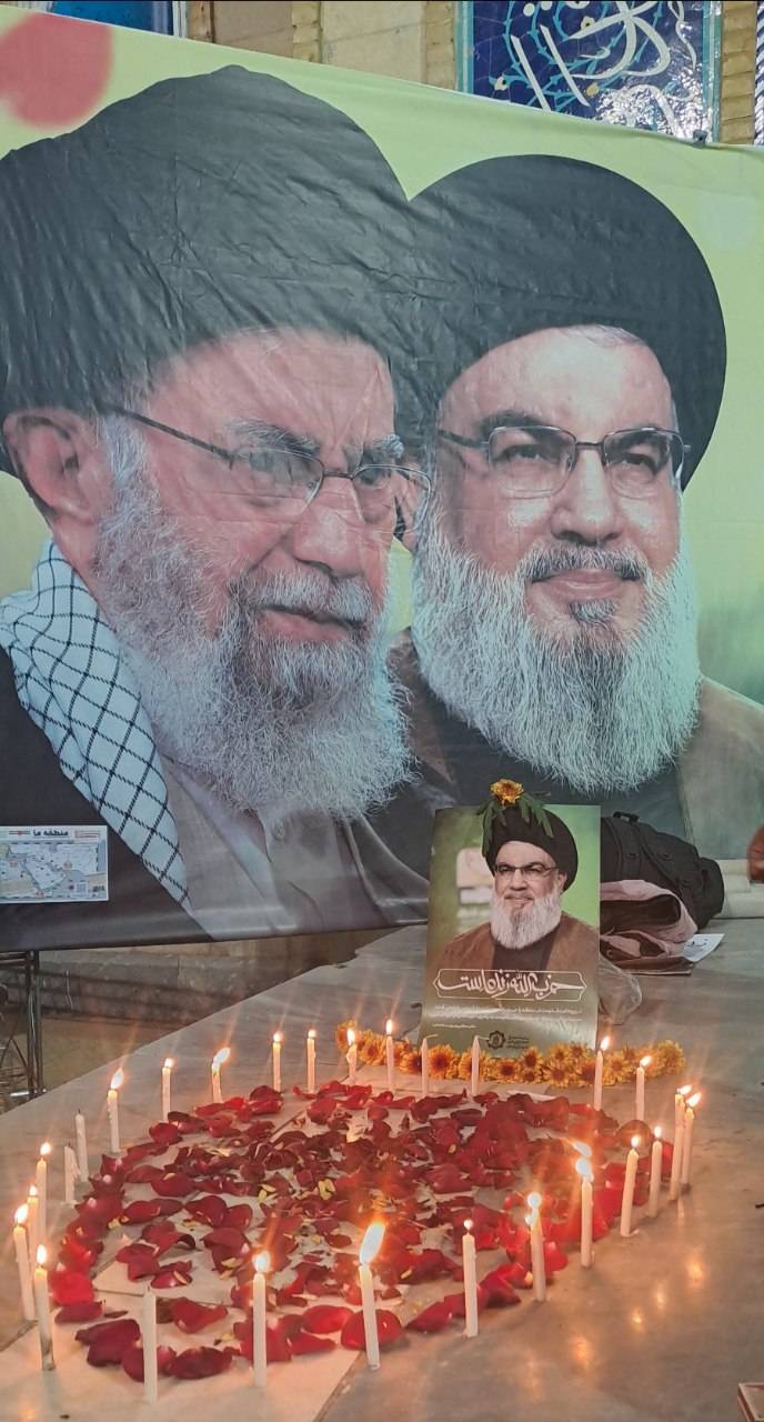 آیین بزرگداشت شهید &laquo;سیدحسن نصرالله&raquo; در استان کرمان + فیلم و عکس