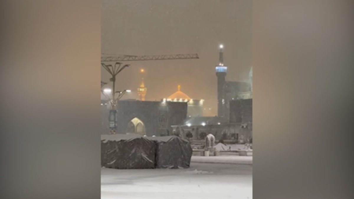 بارش برف در مازندران + فیلم