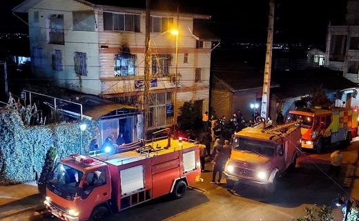 مهار آتش سوزی خوابگاه دانشجویی در واجارگاه&nbsp;رودسر