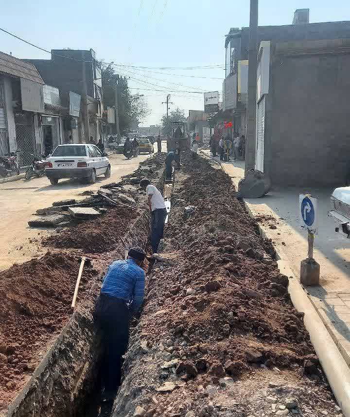 اجرای عملیات اصلاح شبکه توزیع آب