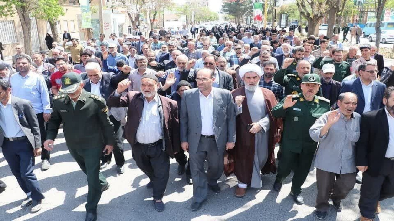 راهپیمایی حمایت از وعده صادق در مناطق مختلف قزوین+ فیلم