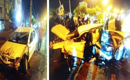 واژگونی مرگبار یک ال ۹۰ در رشت