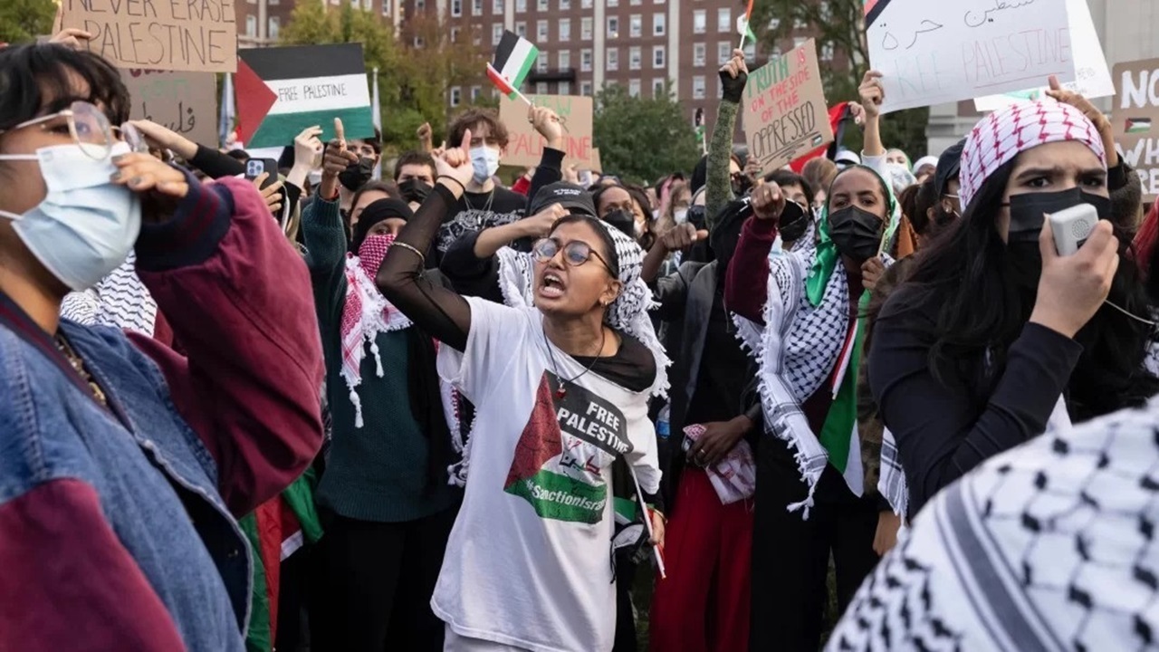 تحصن دانشجویان ایتالیا در همبستگی با فلسطین+ فیلم