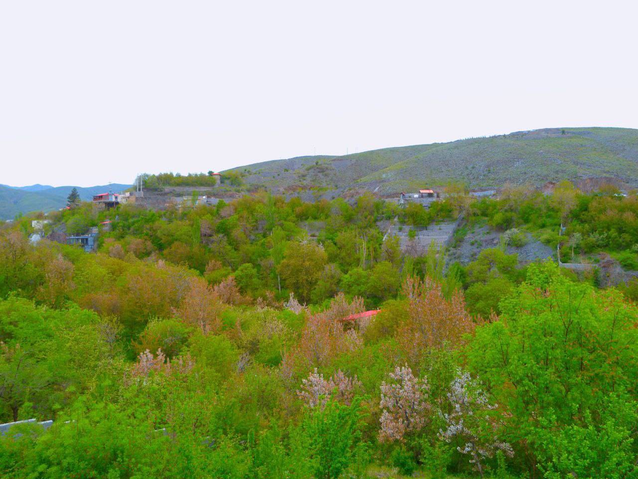 منظره بهاری روستای ازغد
