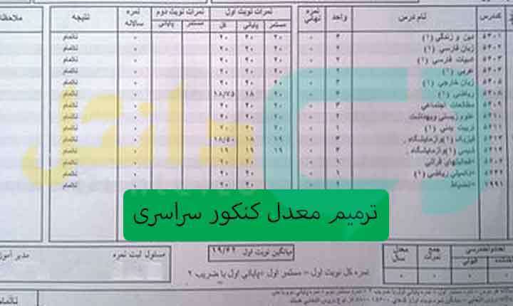 آغاز نام نویسی ترمیم نمره و ایجاد سابقه تحصیلی دانش آموزان