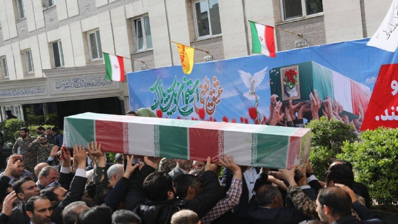 تشییع پیکر مطهر شهید گمنام در سازمان اتکا
