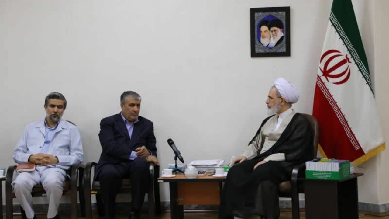 دیدار رئیس سازمان انرژی اتمی با مدیر حوزه های علمیه