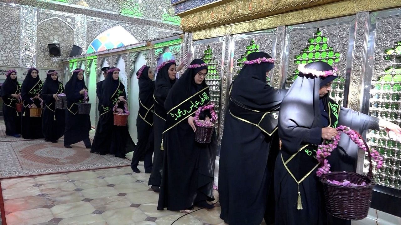 گل آرایی امامزادگان آقاعلی عباس و شاهزاده محمد (ع)