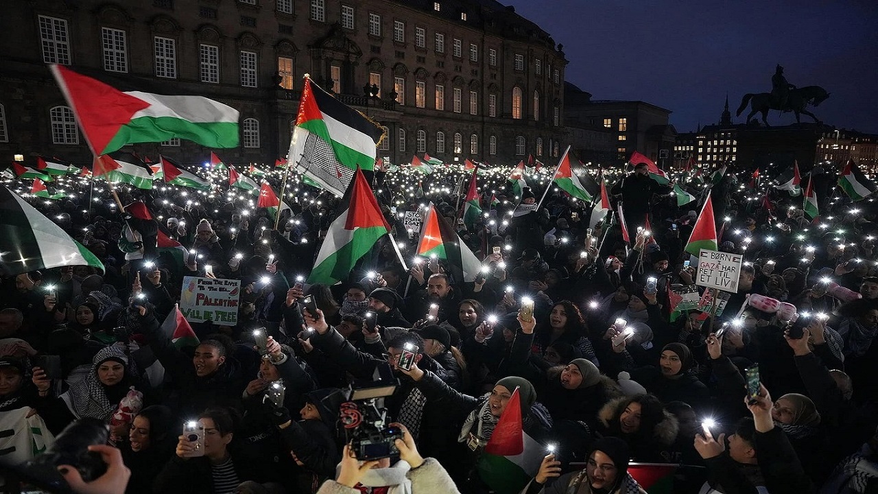 اعلام همبستگی پادشاه دانمارک با ملت فلسطین + فیلم