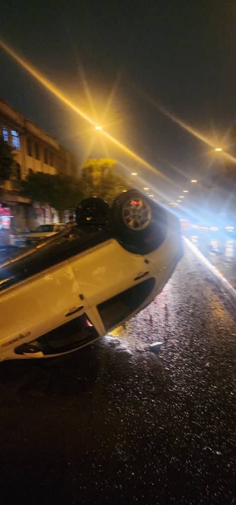 واژگون شدن خودرو