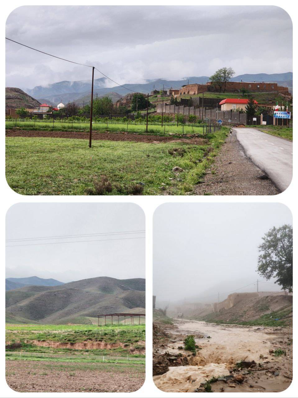 آسمان بارانی روستای گیامی