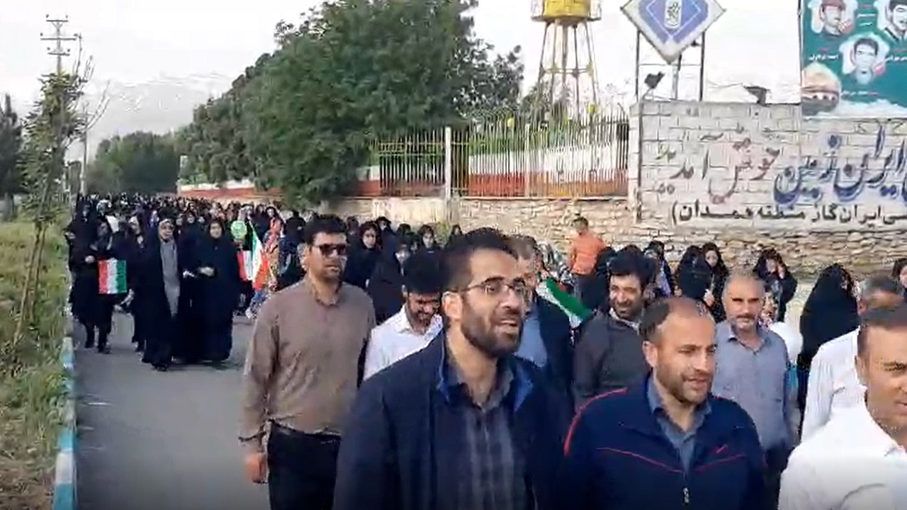 همایش پیاده روی همزمان با دهه کرامت در روستای گراچقا + فیلم