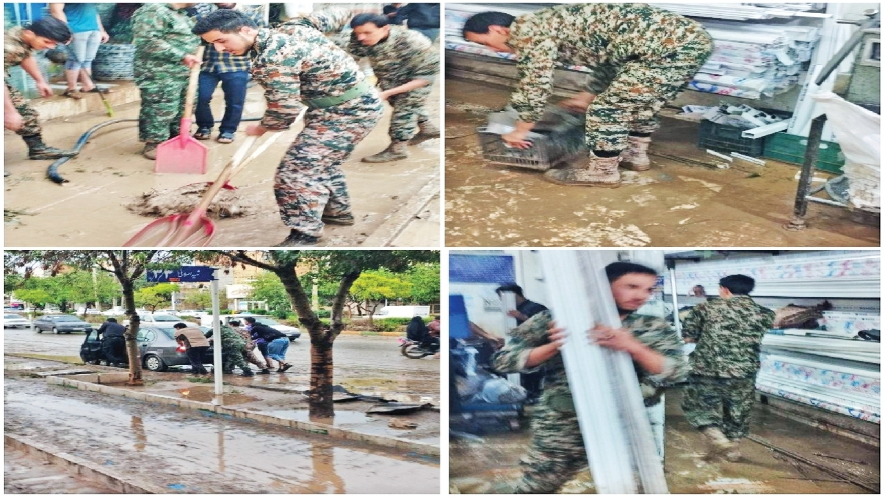 واکنش کاربران به حضور جهادی بسیجیان در سیل مشهد