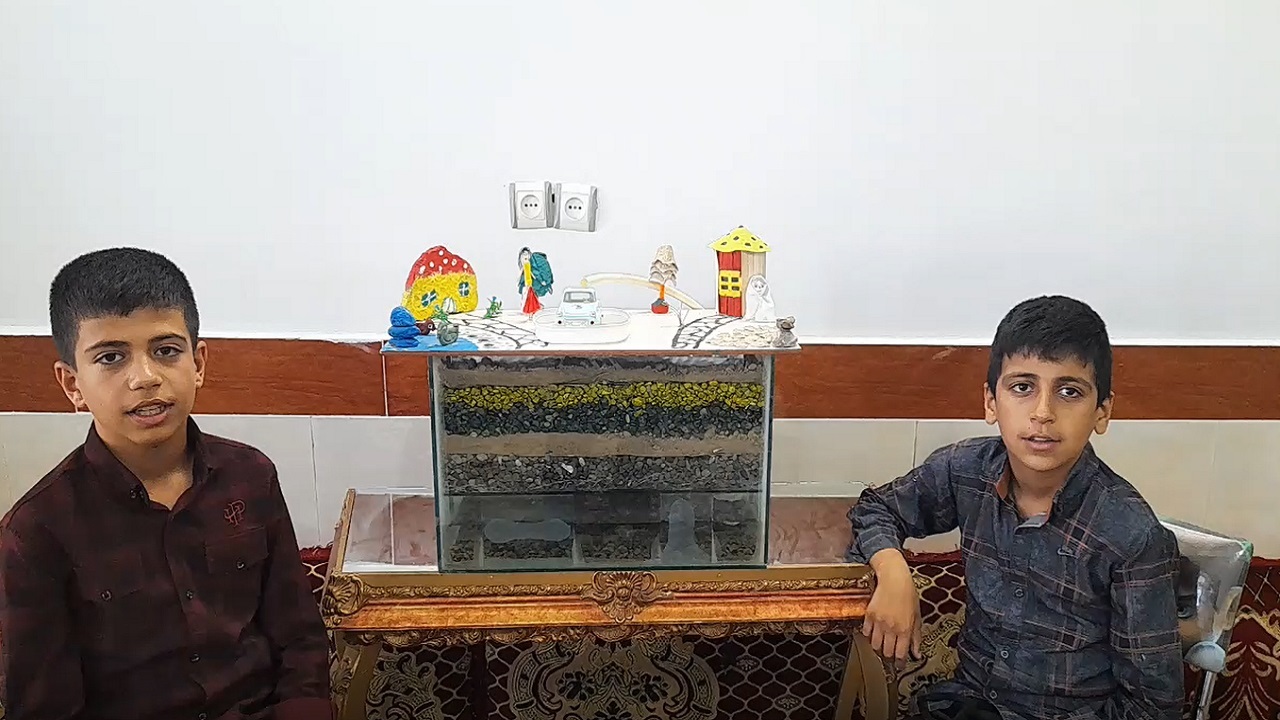 توصیه دانش آموزان روستای شهن آباد برای صرفه جویی در مصرف آب + فیلم