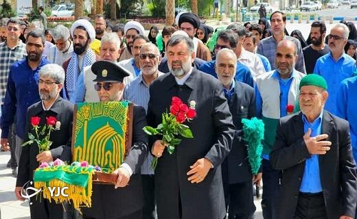 کاروان خدام الرضا به بافق رسید+عکس کاروان خدام الرضا به بافق رسید+عکس