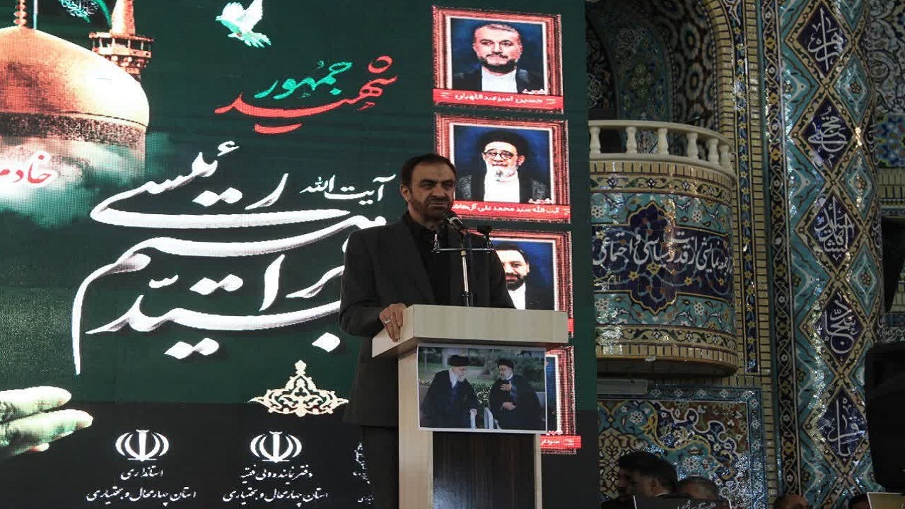 عزاداری مردم چهارمحال و بختیاری در پی شهادت رئیس جمهور