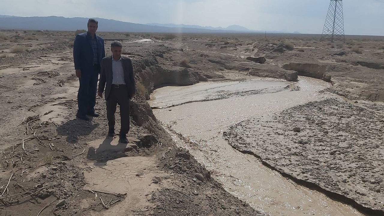 بارش شدید باران در روستاهای انار