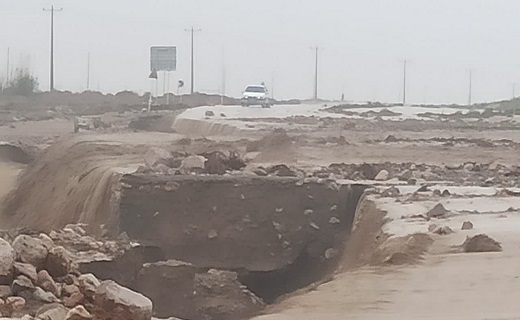 وقوع سیلاب در زیرکوه