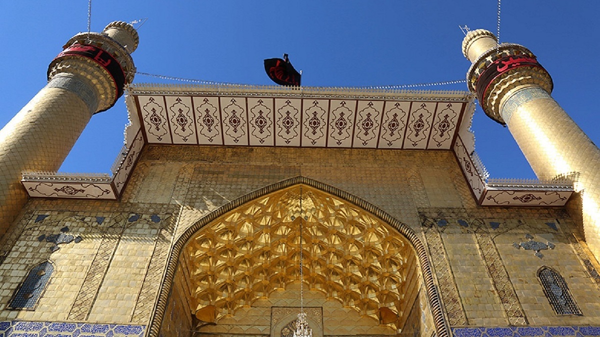 صحن امیرالمومنین (ع) غرق باران شد + فیلم