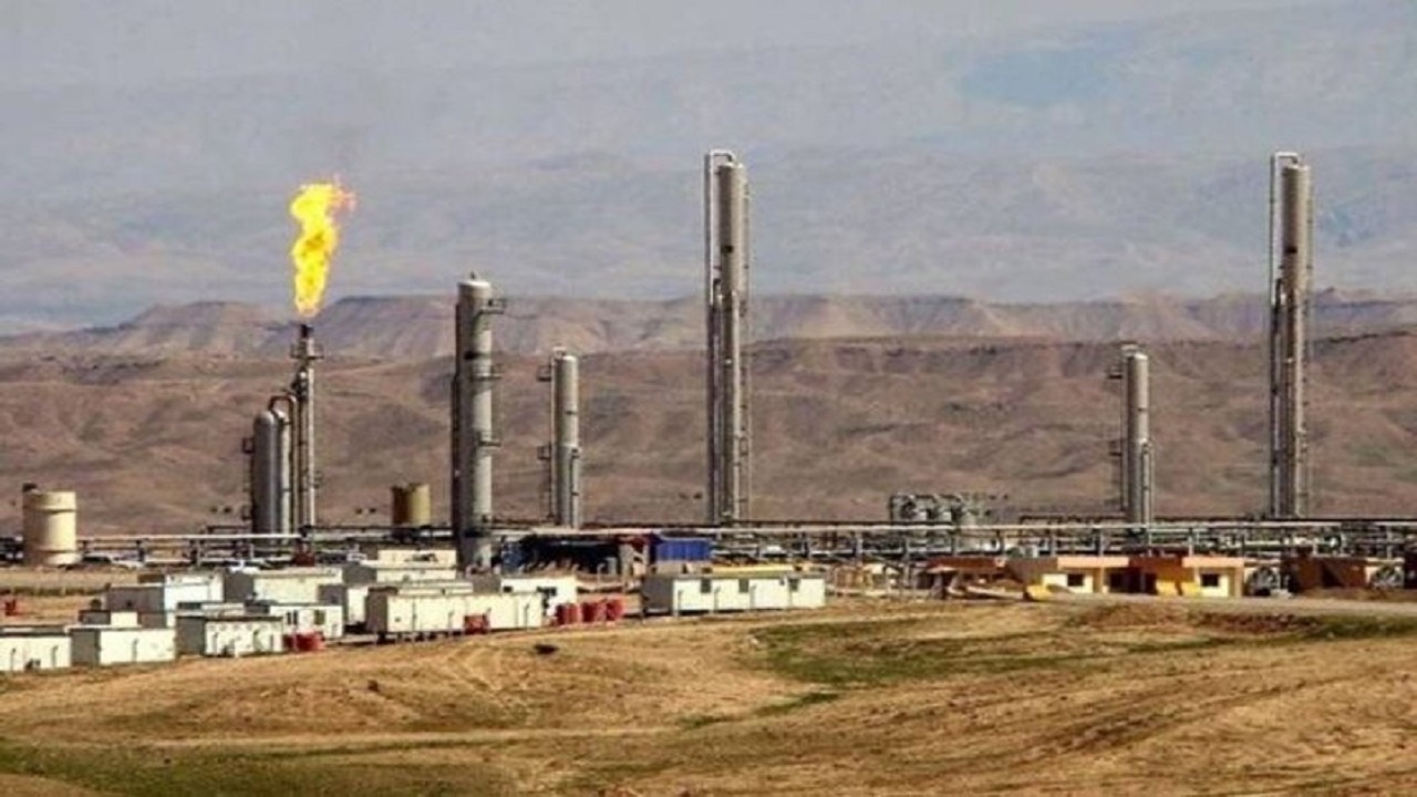 لحظه حمله پهپادی به میدان گازی کورمور عراق + فیلم